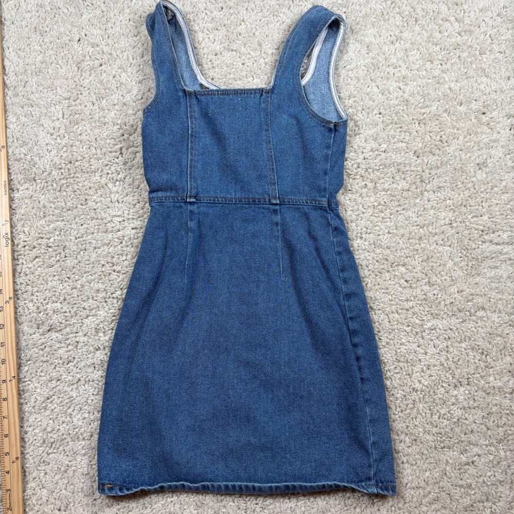 Urban Outfitters Womens Denim Button Front Mini Dress Medium Wash Blue Size 0 - Picture 6 of 6
